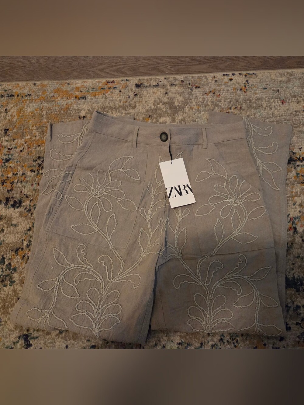Zara Grey-Beige Women’s Pants - Picture 3 of 8